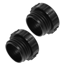 Adaptateur pour conteneur IBC, filetage fin à gros, plastique, noir, 2 pièces