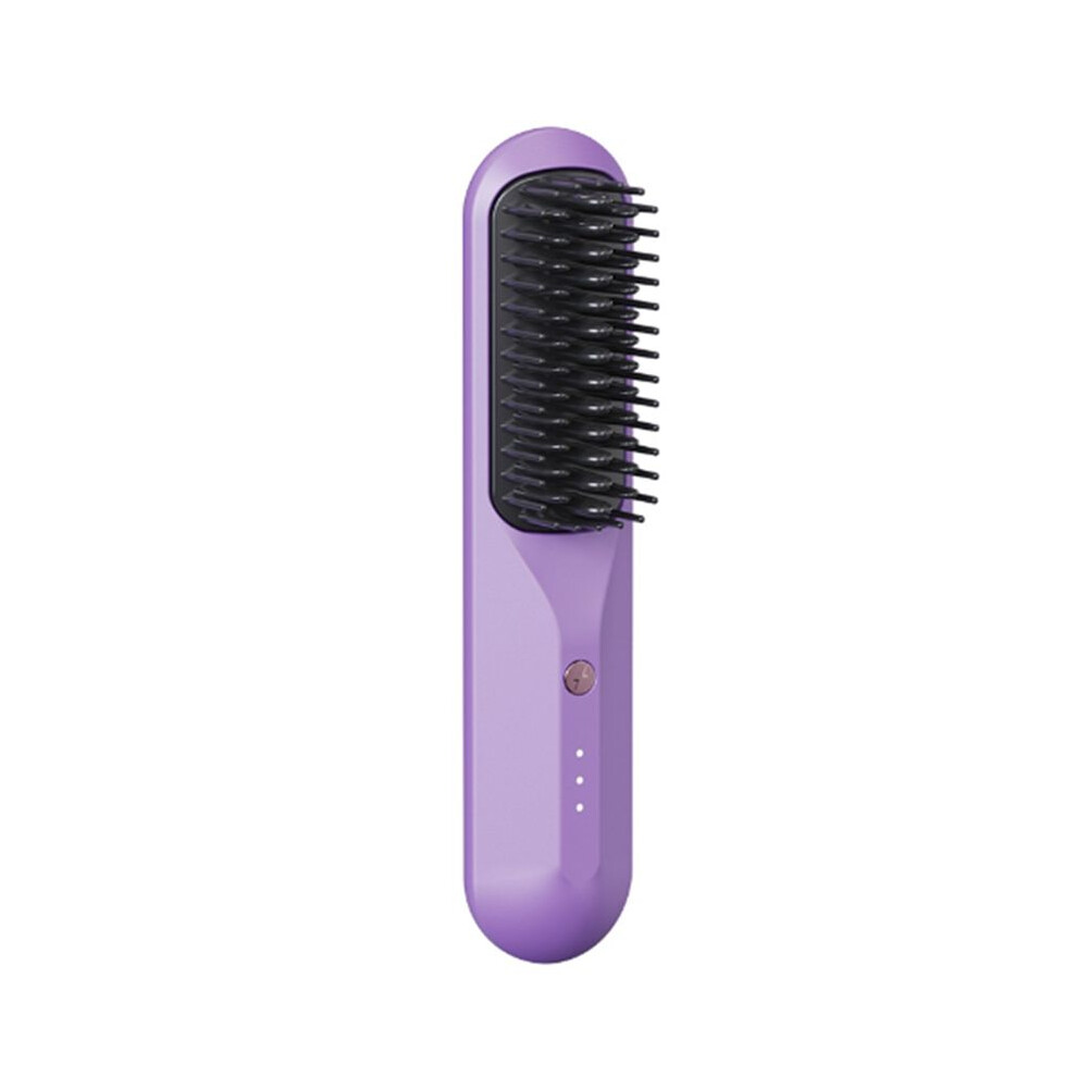 Rechargeable Hot Comb Cordless Hair Brush Straightener Heat Pressing Combs Electric Comb Anti Burn Fast Heating-C