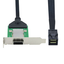 Adattatore Esterno SAS HD SFF-8088 26P PCBA Femmina con Staffa A Basso Profilo A SAS SFF-8643 12 Gbps Esterno 100 Ohm A