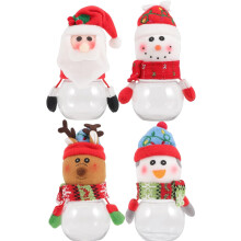 Christmas Candy Jars – Santa, Elk, Snowman Ornament Cookie Jars for Holiday Decor, Storage & Party Favors – Compatible with Xmas Themes