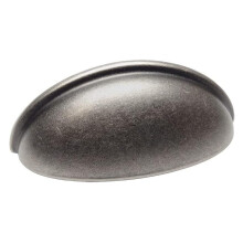 Lot de 5 poignées de meuble - Poignées de tiroir style coquille vieillie de 7,6 cm (3 pouces) - 783WN - Quincaillerie pour meubles de cuisine et
