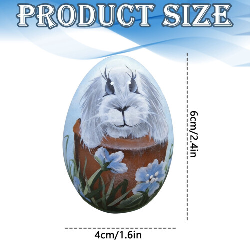 Hand-Painted Resin Easter Egg Ornament 1.6 x 2.4 in 2