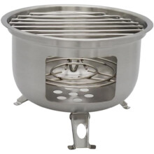 Stainless Steel Backpacking Wood Burning Stove, Portable Outdoor Cooking Stove for Camping, Hiking, BBQ and Emergency Cooking