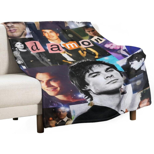 Κουβέρτα Damon Salvatore 30"x40" – Υπερ-μαλακό ριχτάρι από μικρο-μαλλί για καναπέ, κρεβάτι,