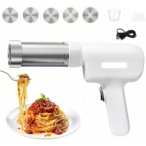 Wireless Handheld Pasta Maker 5-in-1 with Molds