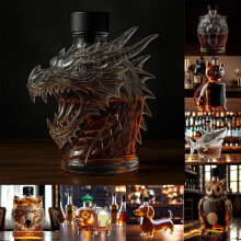Bouteille de whisky en verre borosilicate avec bec verseur, 750 ml