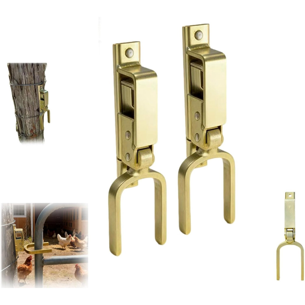 Heavy-Duty Instant Locking Gate Latch Â One-Hand Auto Spring Lock, Rust-Resistant Steel, Easy Install On Wood/Metal/Pipe Gates | Compatible With 9558633957464