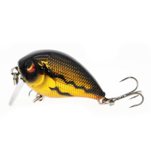 2PC Floating Bait 4.5CM 7G Fishing Hooks Wobbler Tackle Crankbait Artificial Lures With Hook