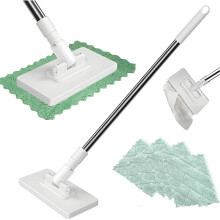 Hands-free rotačný lenivý mop s automatickou svorkou na mokré utierky4