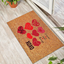 Carpet,Valentine's Day Floor Mat, Red Love Heart Rug, Soft Decorative Area Rug for Living Room, Bedroom, Romantic Valentine's Day Home Decor