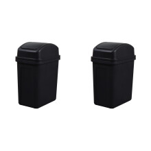 Odor-Proof Bathroom Trash Can with Lid – Dog-Proof, Step-On Plastic Wastebasket for Kitchen, Bedroom, Living Room (3 Sizes), compatible with