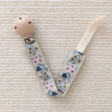 Embroidered Baby Embroidered Pacifier Chain Baby Teether Small Toys Anti-falling Chain Beech Wood Pacifier Clip Lanyard