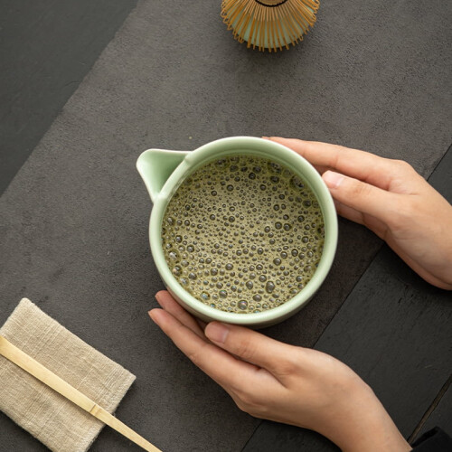 Japanese Matcha Whisk Set with Ceramic Bowl 4 pcs 2