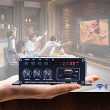 Digital Power Audio Car Amplifier Light Stereo Audio Amplifier for Home Theater Club Music