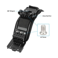 Ergonomic Shoulder Pad Mount with V-Wedge Mount 15mm LWS Rod Clamp for VCT-U14 Tripod Adapter for Shoulder Rig,C