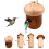 Cuibă de perușă colibri, formă de ciupercă, stinghie 2