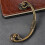 Tirador de bronce vintage con asa de 96 mm de centro a centro. 3