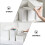 3Pcs White Sundries Storage Box with Lid Sturdy Plastic Container for Home Use 3
