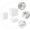 3Pcs White Sundries Storage Box with Lid Sturdy Plastic Container for Home Use 4