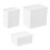 3Pcs White Sundries Storage Box with Lid Sturdy Plastic Container for Home Use 5