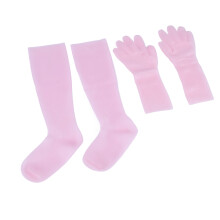 2 pares de guantes & calcetines hidratantes de silicona rosa