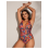 Maiô feminino plus size de uma peça com estampa e 4