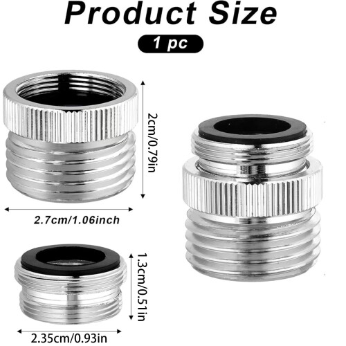 Adaptor robinet-furtun din cupru de 3/4 inch, pachet de 1 1