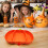Assiette à ventouse en silicone citrouille d'Halloween à 3 compartiments 5