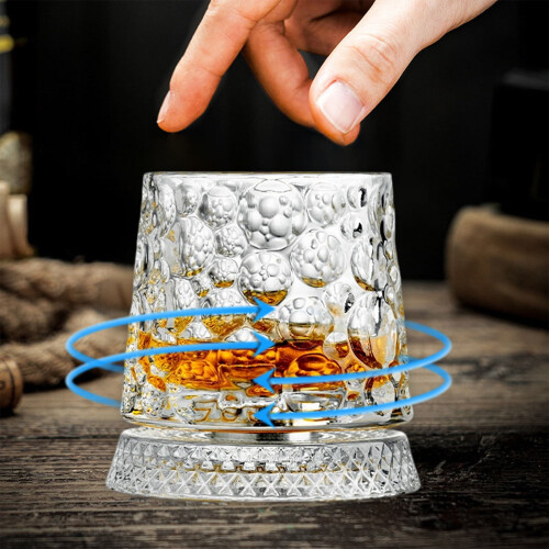 Krystal spinning whiskyglas med base 1