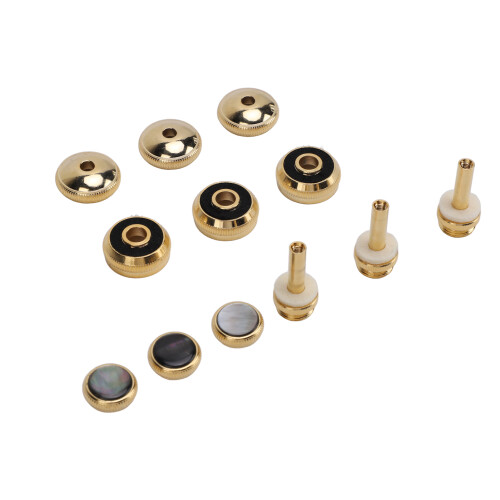 Trumpet Valve Finger Button Metal & Abalone Shell Replacement Part