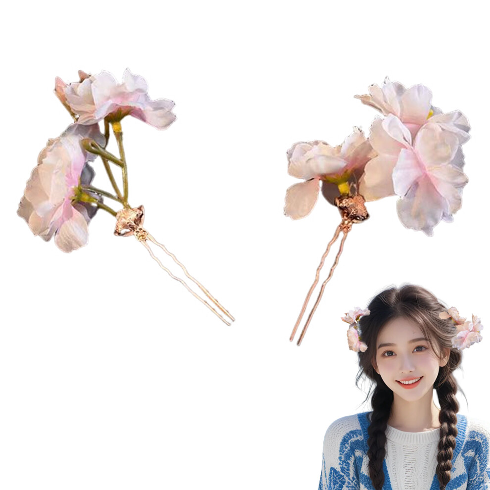 Penghui-Toys (2) Luxury Sparkling U-Shape Hairpin - Handmade Hair Jewelry
