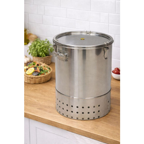 2x 30L Stainless Steel Bokashi Composters 60L 2