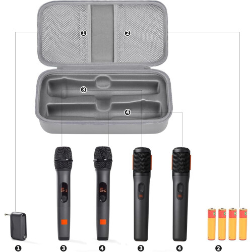 Wireless Mic Case for JBL Two-Mic System – Dual Handheld 1