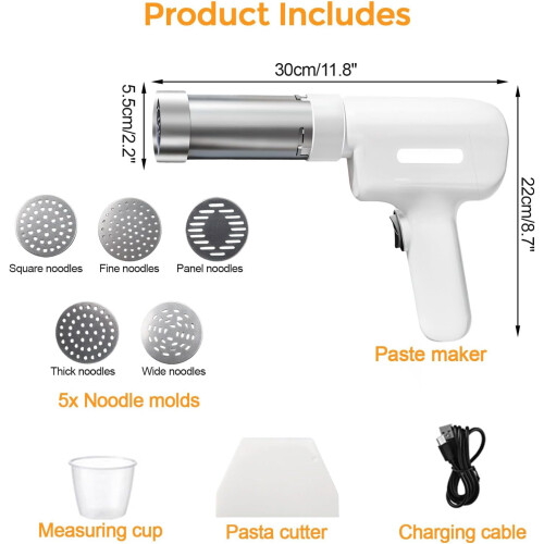Wireless Handheld Pasta Maker 5-in-1 with Molds 1
