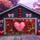 Hjerteformet rød garageportsbanner – polyester, 5