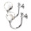 Curtain Holdbacks Silver Crystal Multi Use Hooks for Decor 2Pcs 5