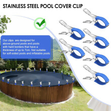 (12cm round head large quilt (blue seal), 6pcs) Stainless Steel Rustproof Clothespins for Laundry
