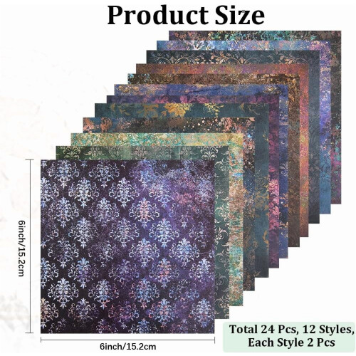 Bloco de papel para scrapbook azul da Prússia, 152 x 152 mm 1