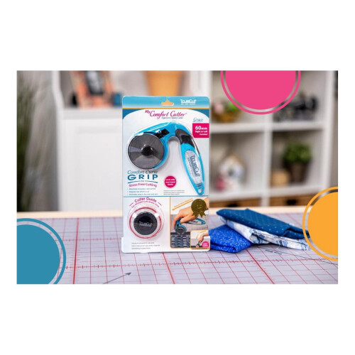 Εργονομικός τροχός κοπής TrueCut My Cutter 60 mm για ύφασμα, quilting, ράψιμο – Συμβατό με 1
