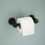 Porte-papier toilette mural pivotant noir mat 2