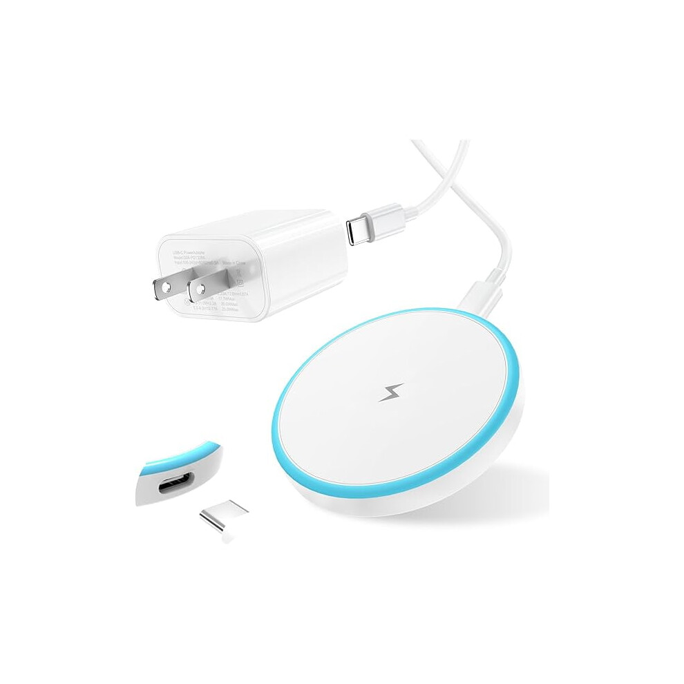 Fu1999 Magnetic Wireless Charger Compatible With Iphone 16/15/14/13/12 & Airpods 3/2/Pro 2/Pro Â 20W Adapter, 15W Magsafe Pad, 6Ft Usb-C Cable 9329345254864