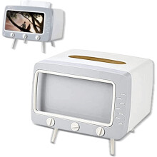 Držák na retro TV kapesníky bílý, standardní velikost