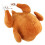 Almofada de Natal de pelúcia em formato de peru, laranja (1 peça) 1