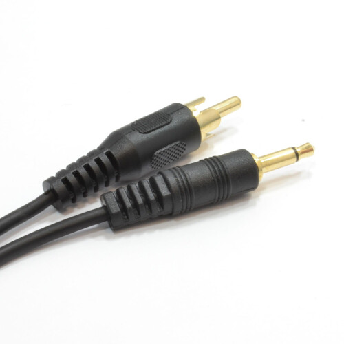 kenable 3.5mm Mono Jack Plug To Single RCA Phono Plug Cable 2m Gold 1