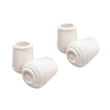 Rutschfeste Stuhlbeinkappen aus Gummi, weiß, 10 mm, 4er-Pack