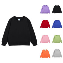 Kids Child Toddler Baby Boys Girls Solid Patchwork Long Sleeve Cotton Sweatshirt Pullover Tops Blouse Outfits Clothes