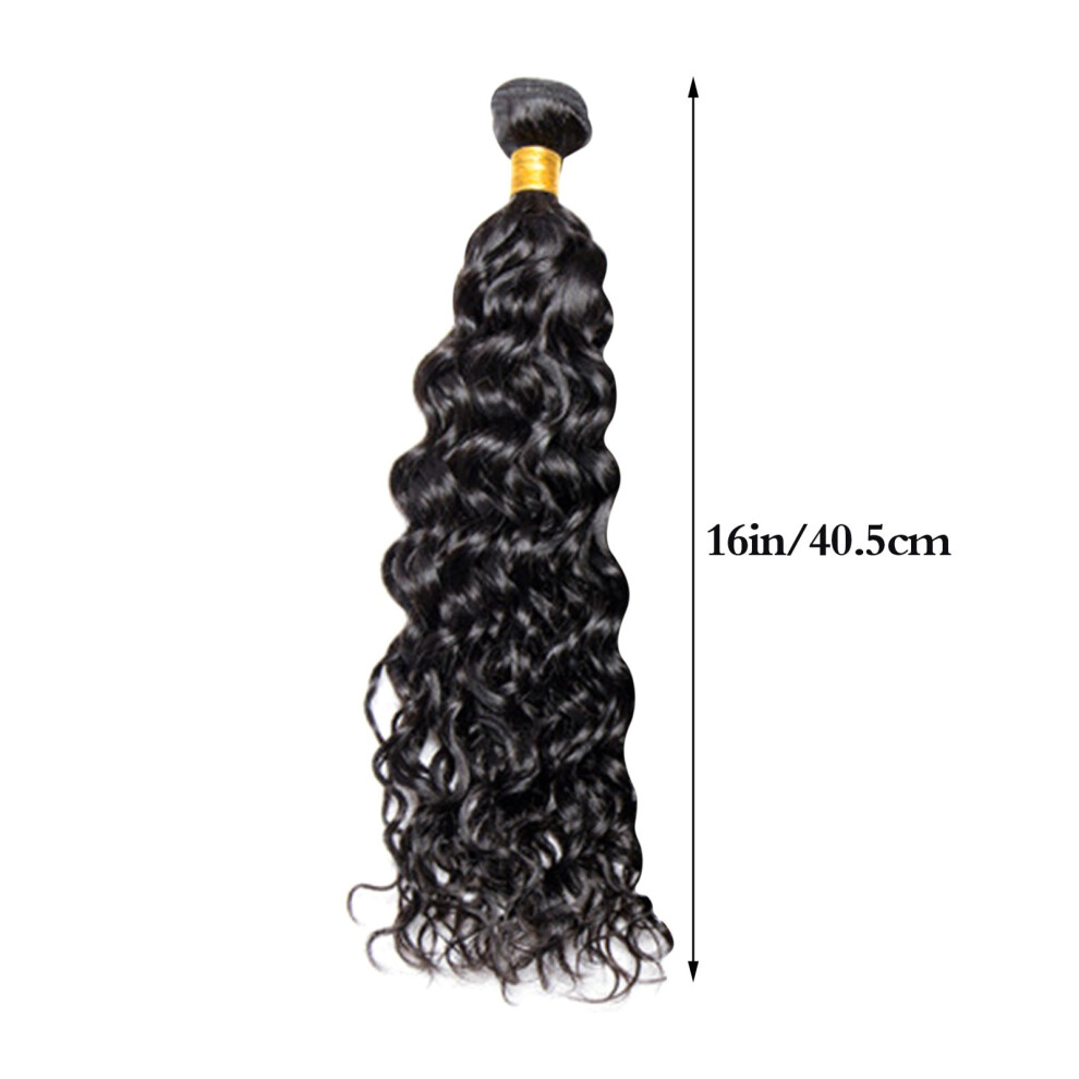 Wentin Brazilian Loose Deep Wave Bundles, 100% Unprocessed Virgin Human Hair, Wet & Wavy, Double Weft, Compatible with Curly Weave