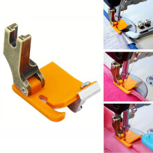 Home Decor Adjustable Coated Presser Foot For Industrial Sewing Machines Multifunctional Hemmer Foot For Industrial Sewing Machine,Orange,3x3.7cm