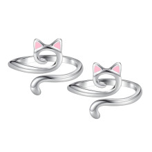 Anillo de tensión para dedo de ganchillo rosa (1 pieza)