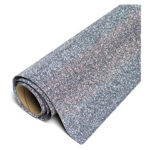 Glitter HTV černá stříbrná role 11,8 palce x 5 yardů